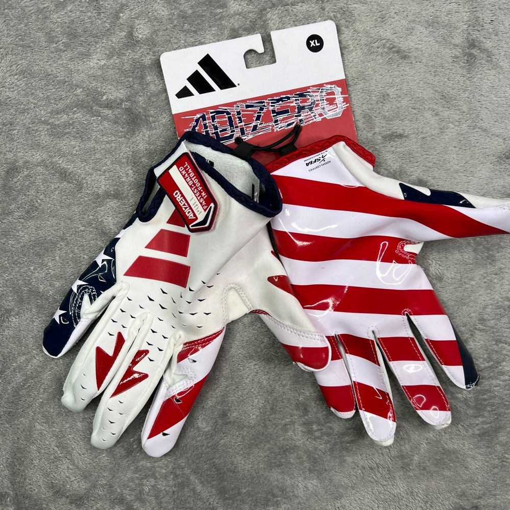 Adidas Adizero USA Flag 13.0 Football Receiver Gloves Limited Edition Adult XL